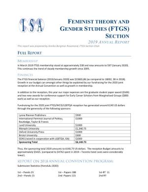 Feminist Theory and Gender Studies (Ftgs) Section