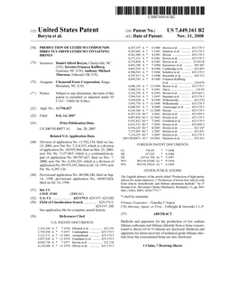 (12) United States Patent (10) Patent No.: US 7.449,161 B2 Boryta Et Al