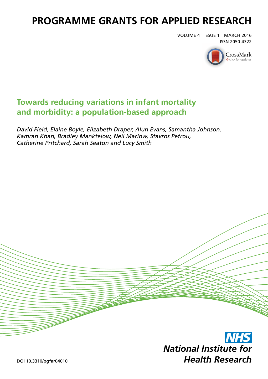 Towards Reducing Variations in Infant Mortality and Morbidity: a Population-Based Approach