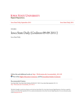 Iowa State Daily (Gridiron 09-09-2011) Iowa State Daily