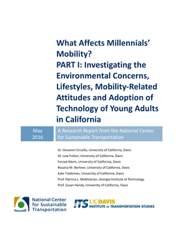 What Affects Millennials' Mobility? PART I
