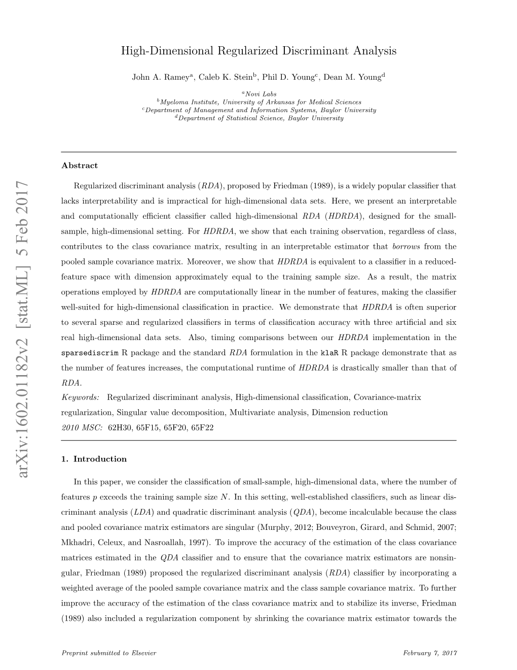 Arxiv:1602.01182V2 [Stat.ML] 5 Feb 2017