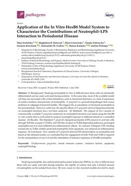 Application of the in Vitro Hoxb8 Model System to Characterize the Contributions of Neutrophil–LPS Interaction to Periodontal Disease