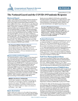 The National Guard and the COVID-19 Pandemic Response