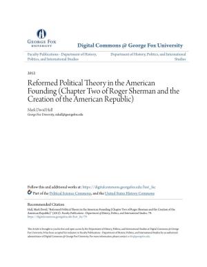 Reformed Political Theory in the American Founding