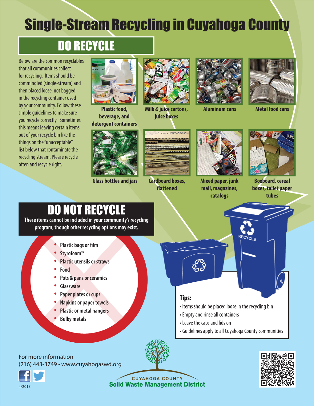 Single-Stream Recycling in Cuyahoga County DO RECYCLE Below Are the ...