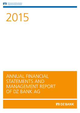 Annual Financial Statements and Management Report of Dz Bank Ag Key Figures