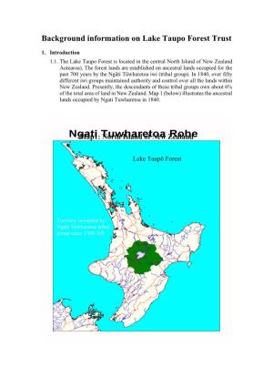 Background Information on Lake Taupo Forest Trust