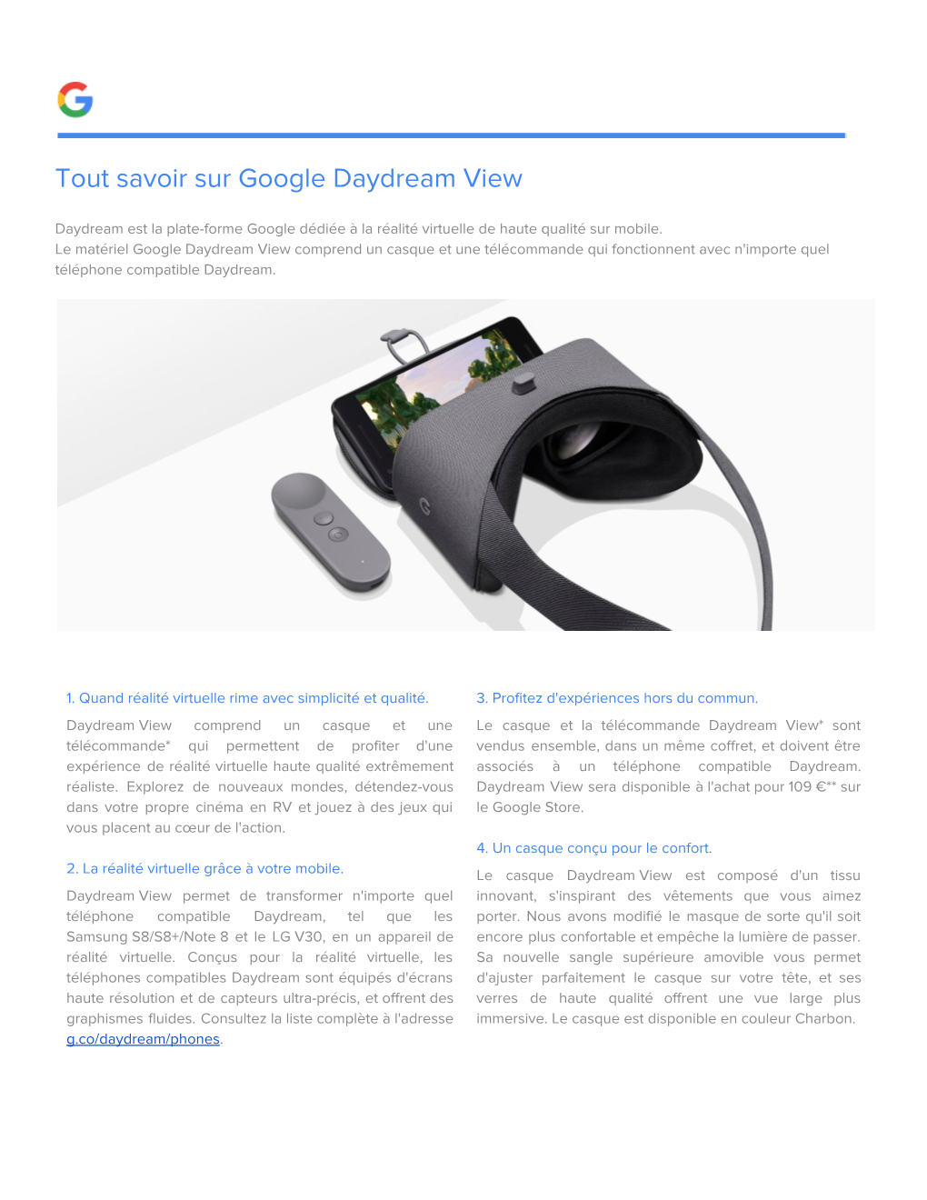 Tout Savoir Sur Google Daydream View