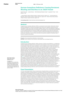 Sucrase-Isomaltase Deficiency Causing Persistent Bloating and Diarrhea in an Adult Female