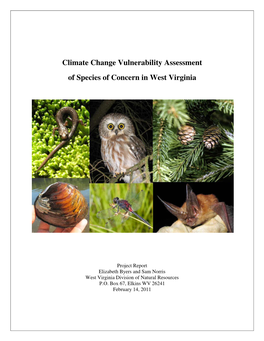 Climate Change Vulnerability Assessment of Species of Concern