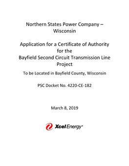 Bayfield Second Circuit Transmission Line Project