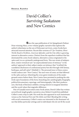 David Collier's Surviving Saskatoon and New Comics