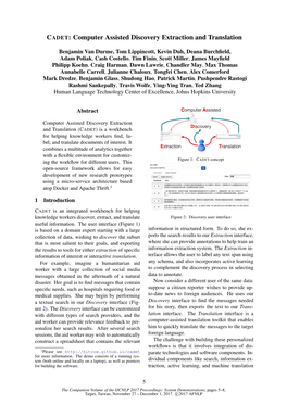 CADET: Computer Assisted Discovery Extraction and Translation