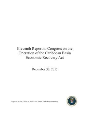 Report to Congress on the Operation of the Caribbean Basin Economic Recovery Act