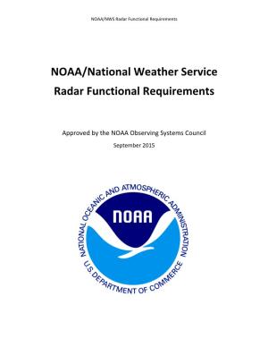 NOAA Radar Functional Requirements