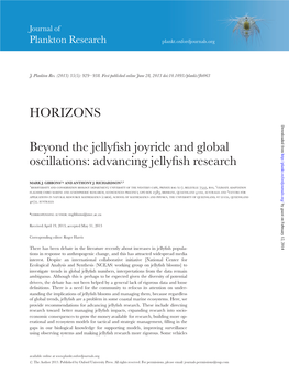 HORIZONS Beyond the Jellyfish Joyride and Global Oscillations