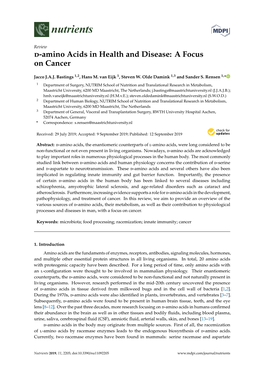 D-Amino Acids in Health and Disease: a Focus on Cancer