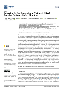 Estimating the Pan Evaporation in Northwest China by Coupling Catboost with Bat Algorithm