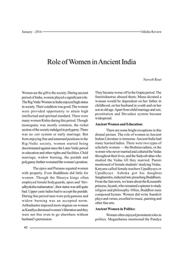 Role of Women in Ancient India