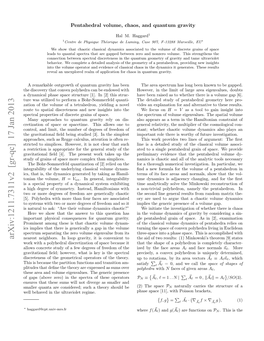 Pentahedral Volume, Chaos, and Quantum Gravity