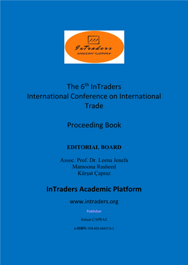 The 6Th Intraders International Conference on International Trade