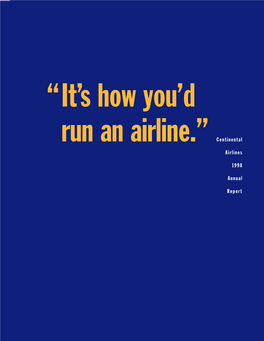 Continental Airlines, Inc. 1998 Annual Report