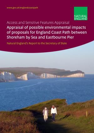 Appraisal of Possible Environmental Impacts of Proposals for England