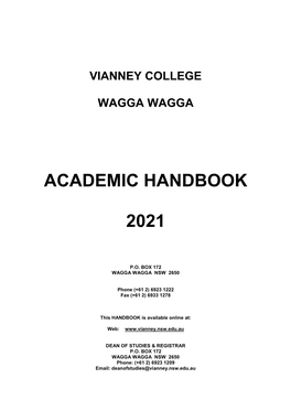 Academic Handbook 2021