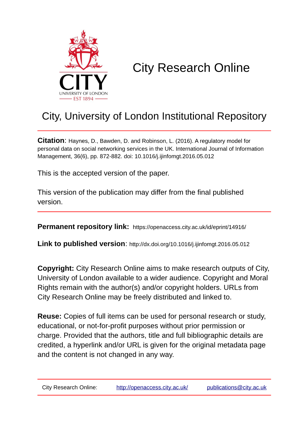 City Research Online