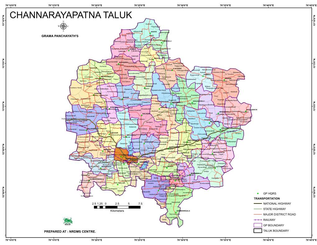 Channarayapatna Taluk 0 1 1 ° °