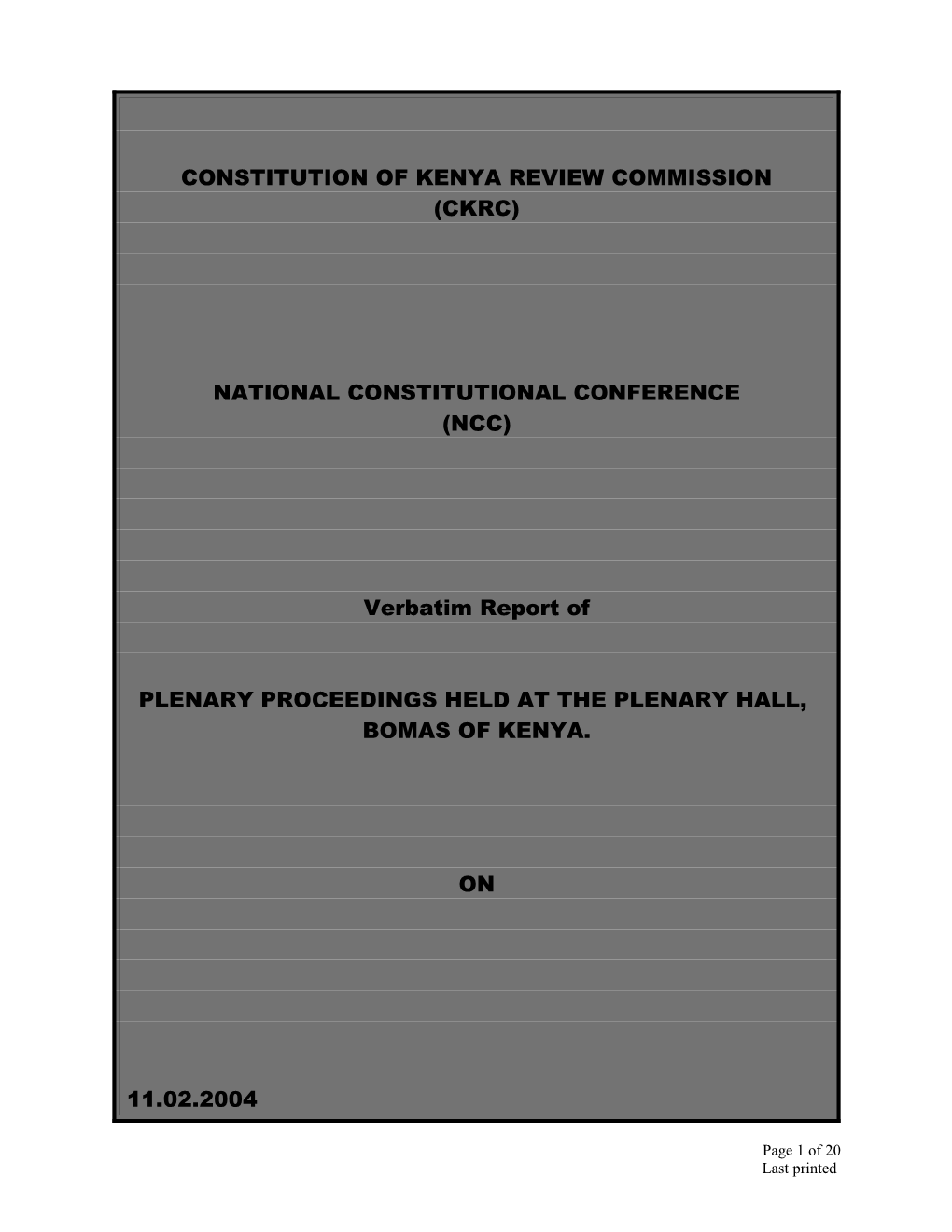 Constitution of Kenya Review Commission s1