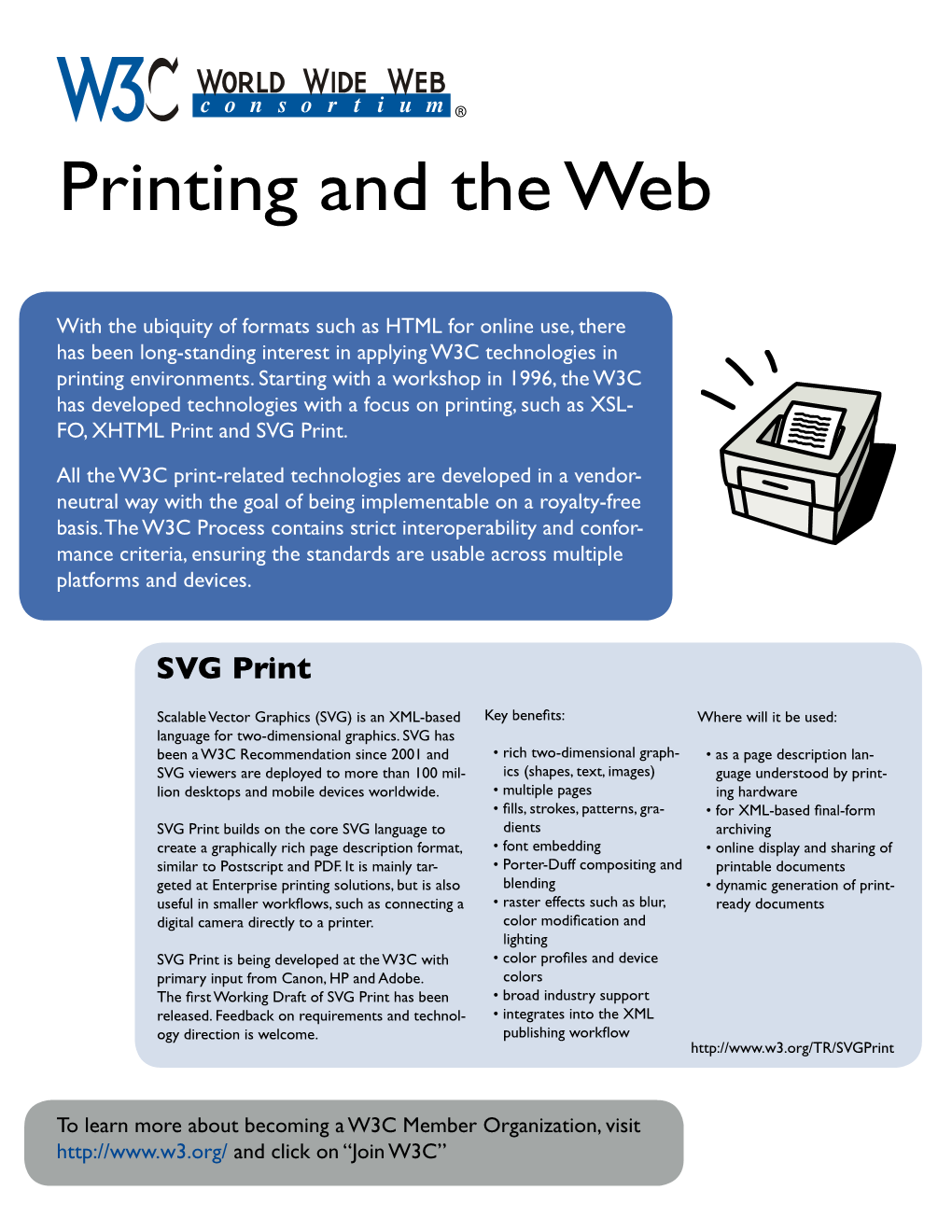 Printing and the Web