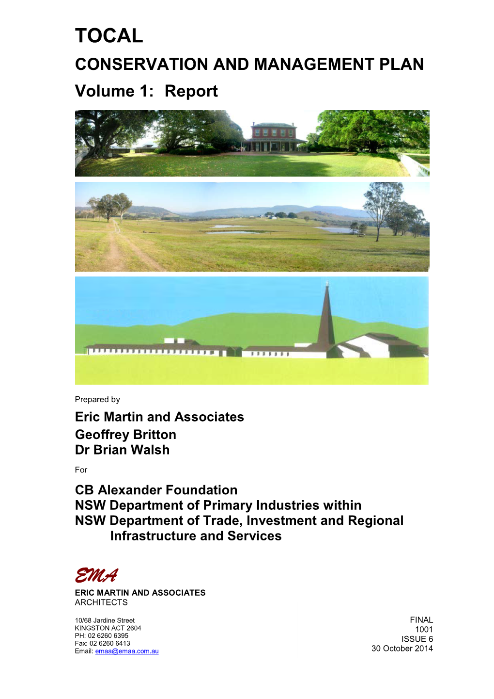 Tocal Conservation and Management Plan Volume 1