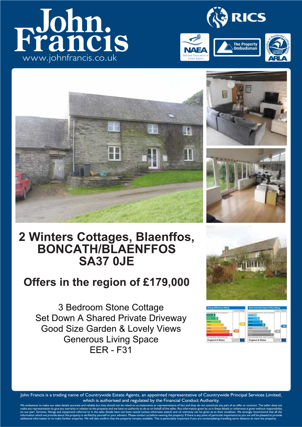 2 Winters Cottages, Blaenffos, BONCATH/BLAENFFOS SA37 0JE Offers in the Region of £179,000