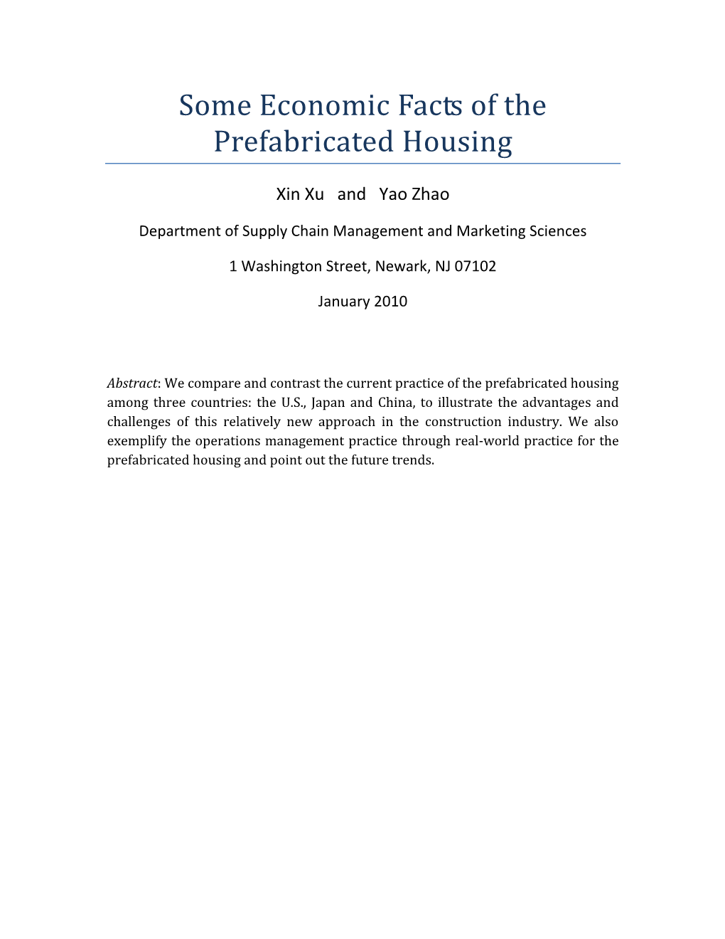 Manufactured Housing Report