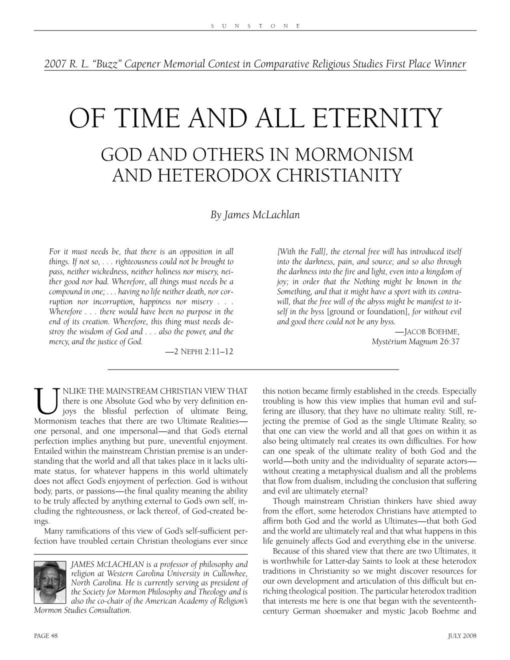 God and Others in Mormonism and Heterodox Christianity