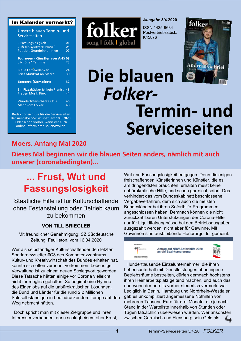 Die Blauen Folker- Termin- Und Serviceseiten