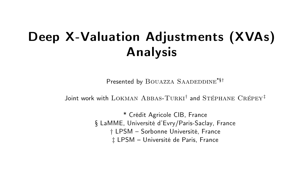 Deep X-Valuation Adjustments (Xvas) Analysis