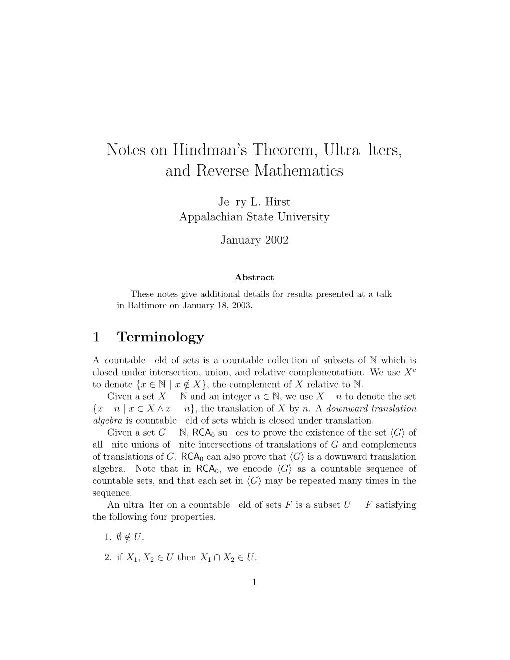 Notes on Hindman's Theorem, Ultrafilters, and Reverse Mathematics