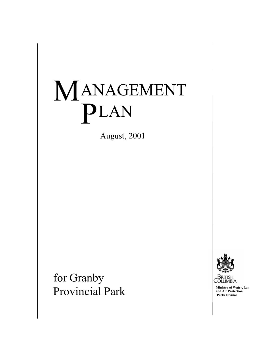 Granby Management Plan Final