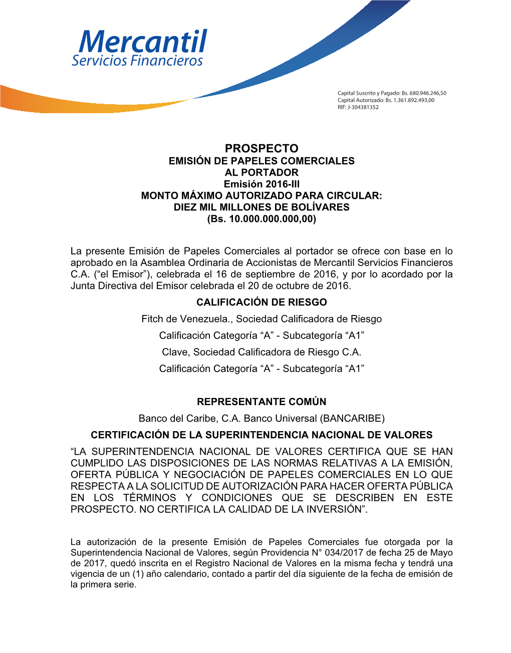 Mercantil Servicios Financieros C.A