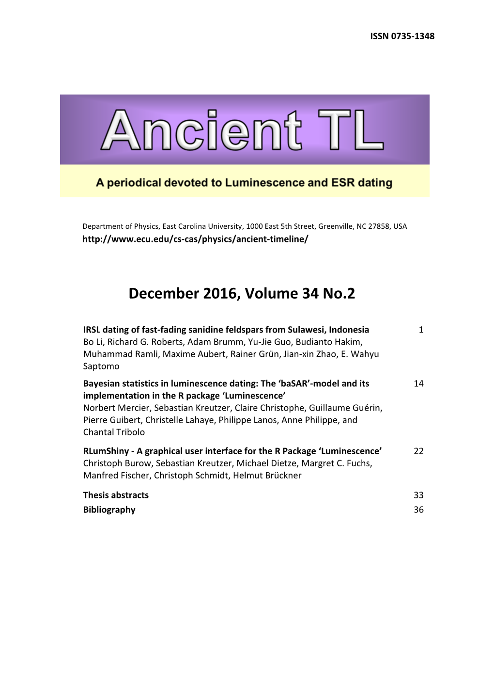 December 2016, Volume 34 No.2