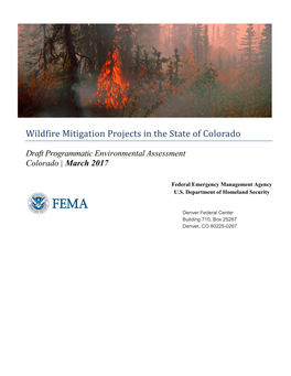 Wildfire Mitigation Projects in the State of Colorado