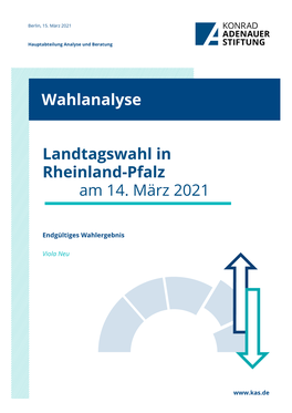 Wahlanalyse Landtagswahl in Rheinland-Pfalz Am 14. März 2021