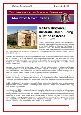 Maltese Newsletter136 September2016 1