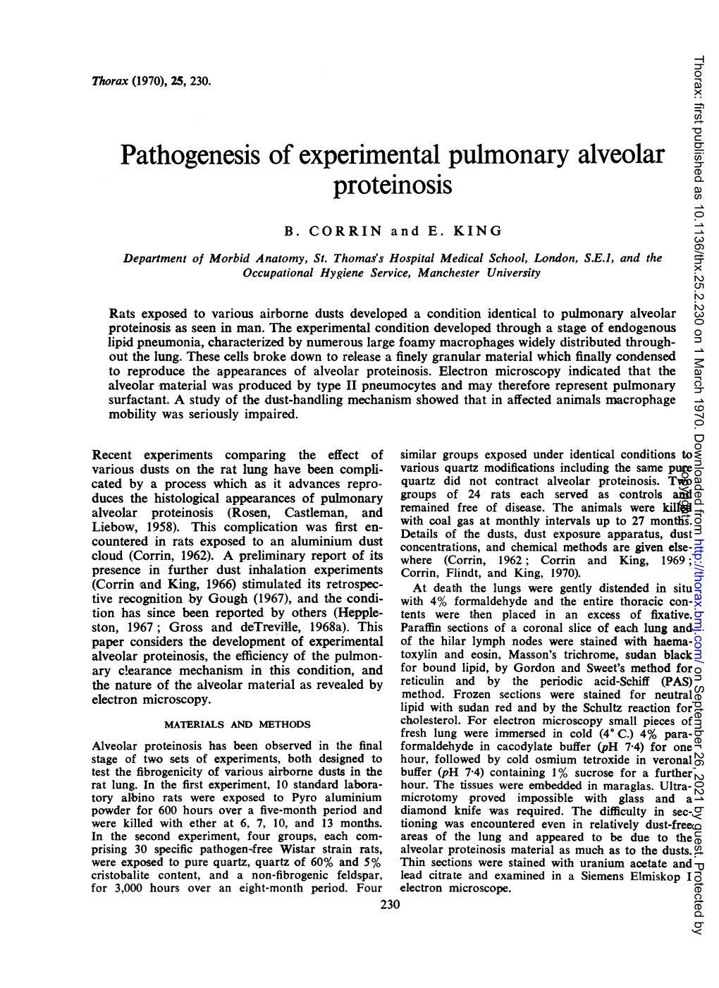 Pathogenesis of Experimental Pulmonary Alveolar Proteinosis