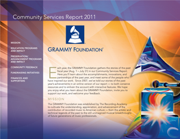 Community Services Report 2011