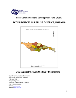 Rcdf Projects in Pallisa District, Uganda