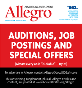 Allegro Septemberallegro 2020 L Volume 120, No